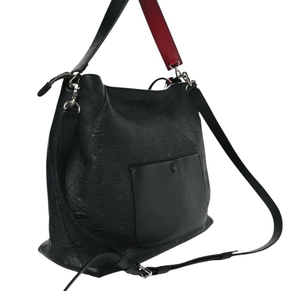 𝐌𝐂𝐌 - Klara Ottomar Monogrammed, Calfskin Large Hobo, w/𝐂𝐎𝐀 - Picture 2 of 7